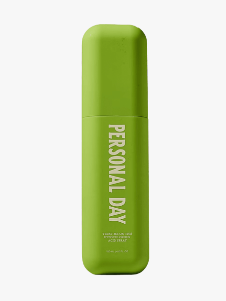Personal Day Trust Me On This Hypochlorous Acid Spray in branded component on a light gray background