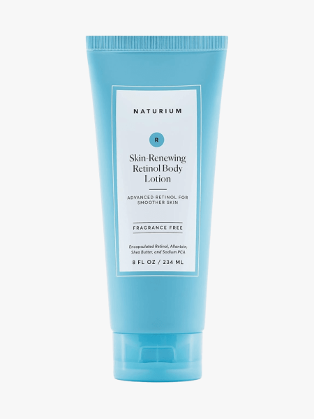 Naturium Skin-Renewing Retinol Body Lotion in branded component on a light gray background